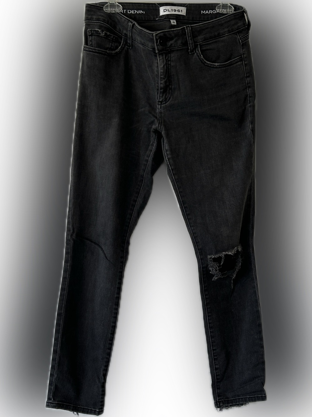 DL1961 Black Distressed Skinny Jeans